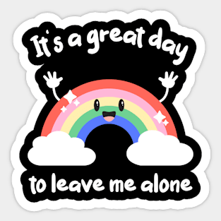 Cute Rainbow Sarcasm Antisocial Humor Irony Sticker